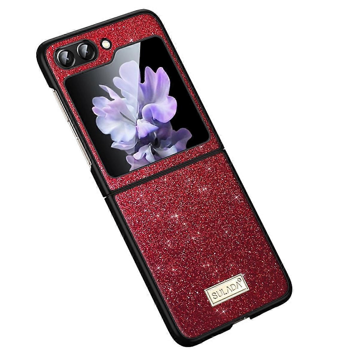 サムスンギャラクシーZ Flip5 5G SULADA耐衝撃TPU +フェイクレザーケース用