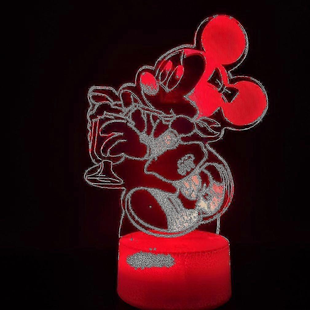 Mickey 3d Small Night Lamp Colorful Led Decorative Table Lamp Mickey Mouse With Balloon