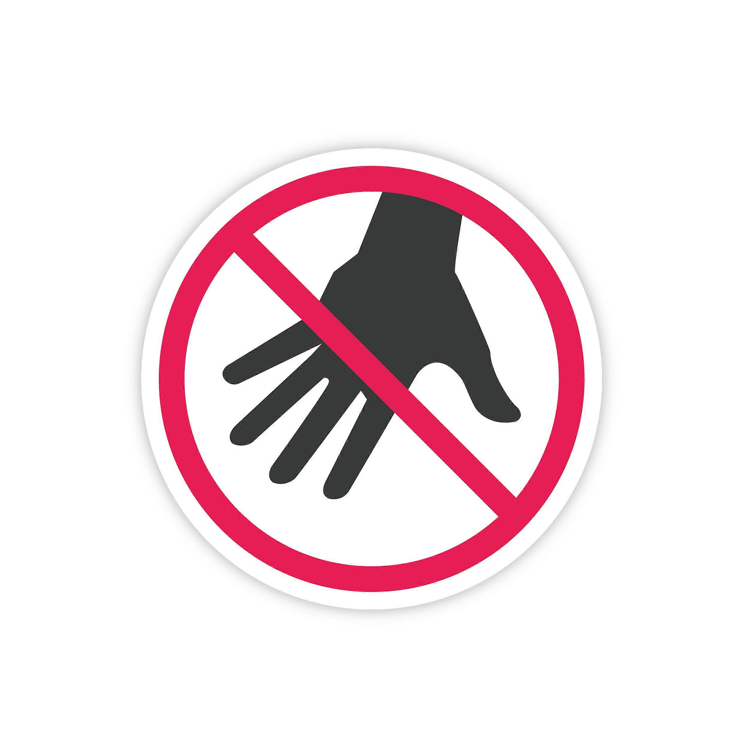 Iron-on patch Prohibition Sign: Do Not Touch