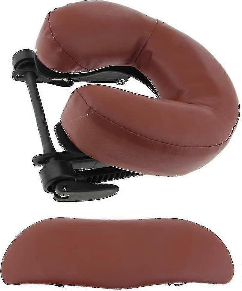 3 Pieces For Massage Table - Adjustable Alloy Headrest Soft Foam Down Cushion Armrest Pad With Leather Cover, Red Walkbe Walkbee 2314 B