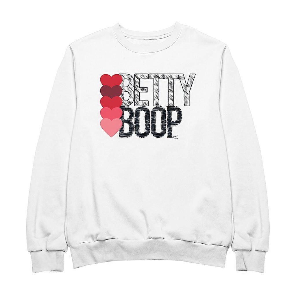 Betty Boop Hearts Pattern Text Men's Sweatshirt