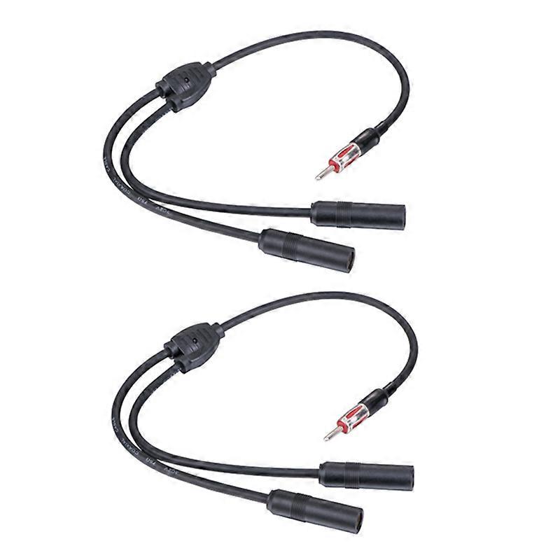 1 Male to 2 Female Extension Cable Car Antenna Adapter 1 In 2 Antenna
