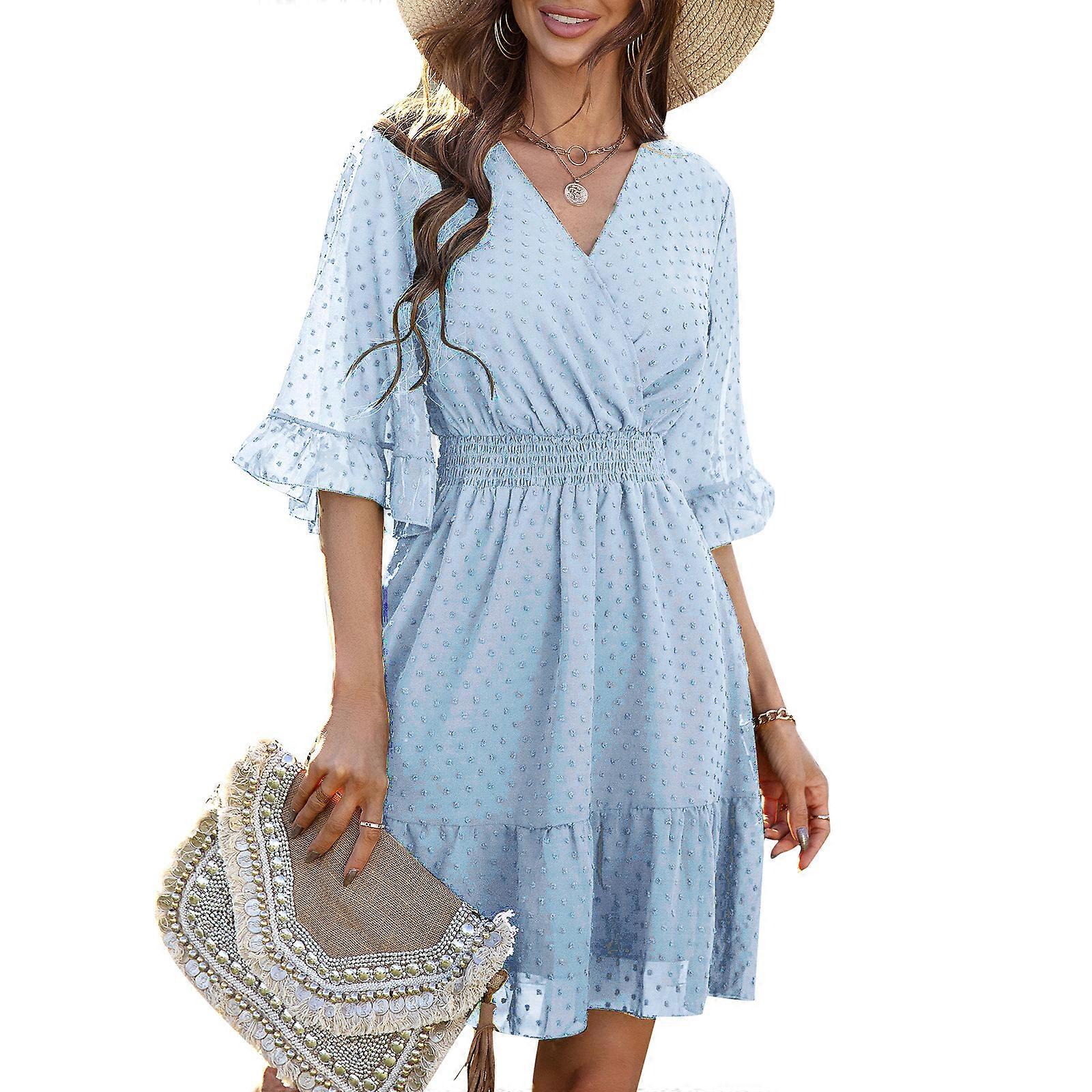 sachin and babi light blue dress Tiered Ruffle Dress Champagne