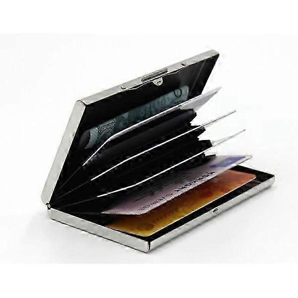 RFID-Protected Metal Card Case with Compartment - Ensures Secure Wallet Storage