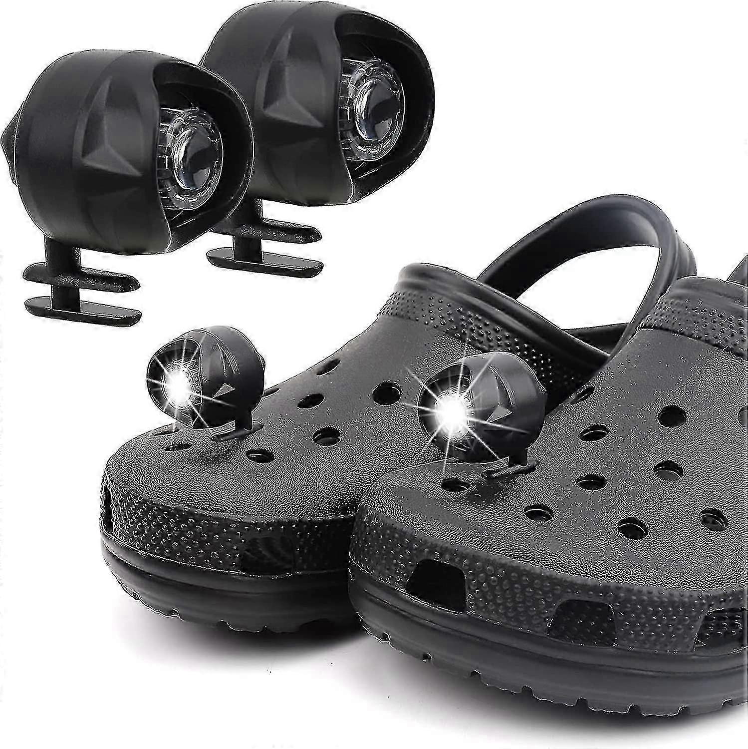 Lights For Crocs 2pcs, Headlights Flashlights Attachment For Crocs, Headlights Lights Flashlights For Crocks, Charm Accessories For Kids Adults Crocs
