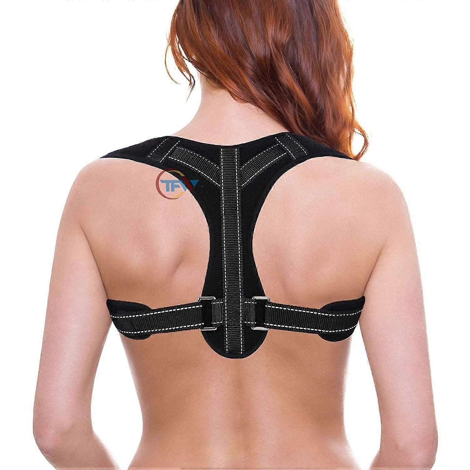 Back Posture Corrector for Men and Women - Comfortable Figure 8 Clavicle Support Brace for Neck, Back, and Shoulder Pain Relief