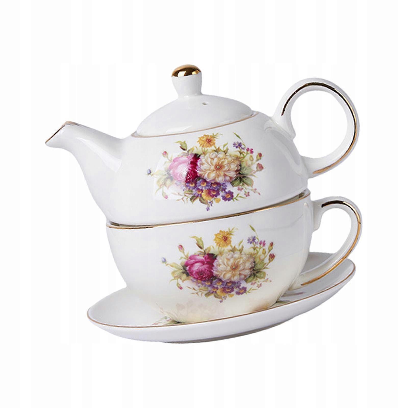 Porcelain Teapot And Cup Set Stylish Tea Kettle