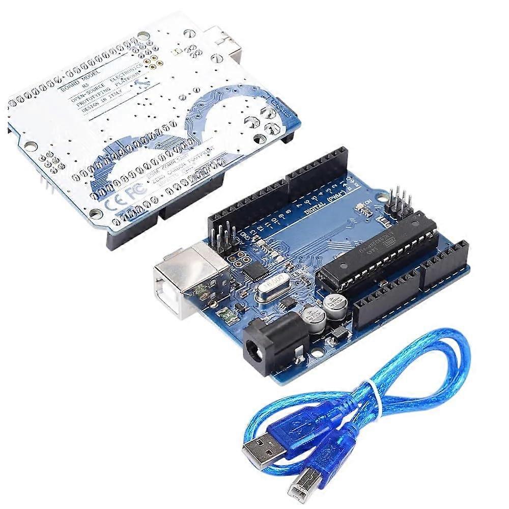 R3 ATMEGA328P CH340/ATEGA16U2 Development Board Arduino Compatible USB Cable Included Stable Performance