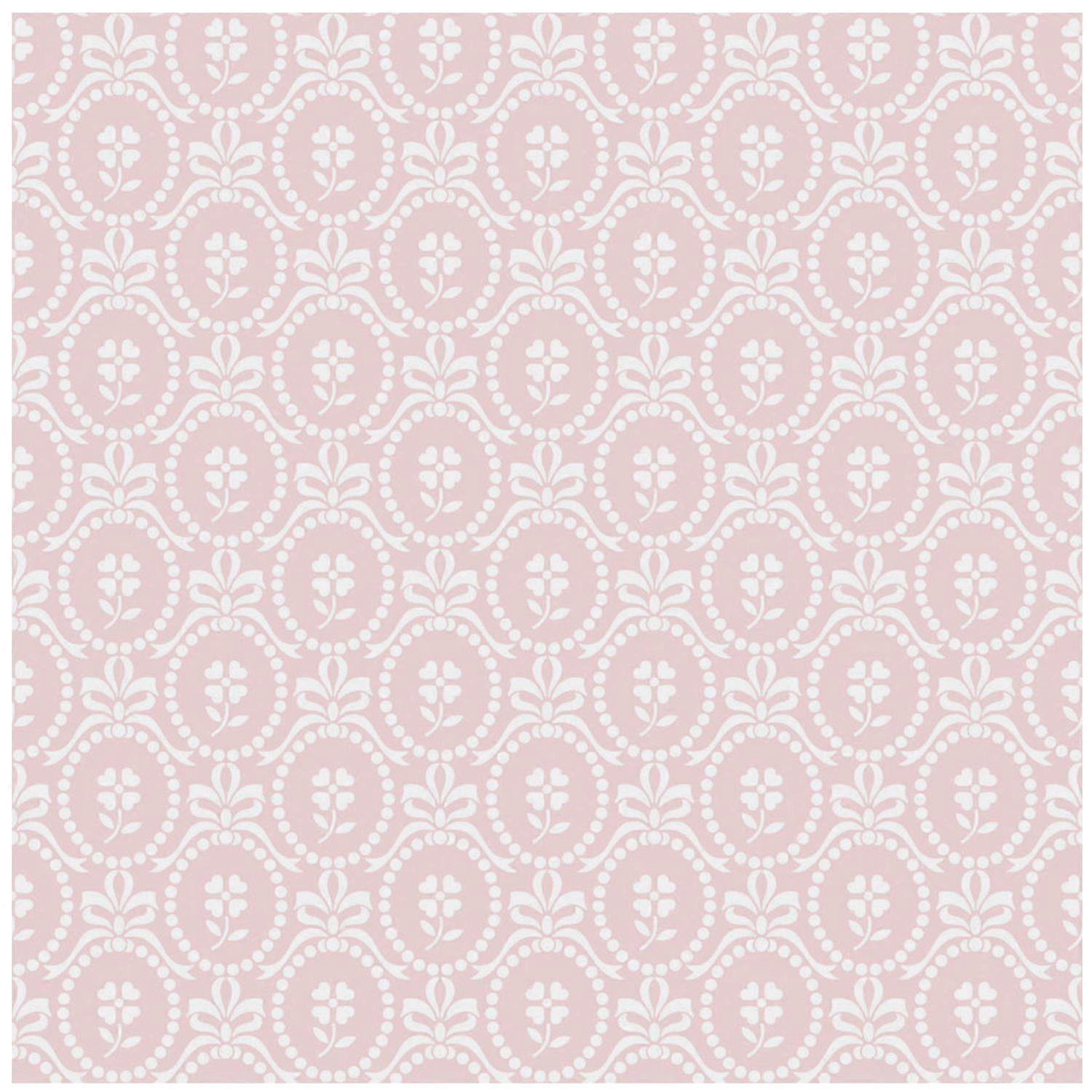 Jack 'N Rose Pink Medaillions Wallpaper