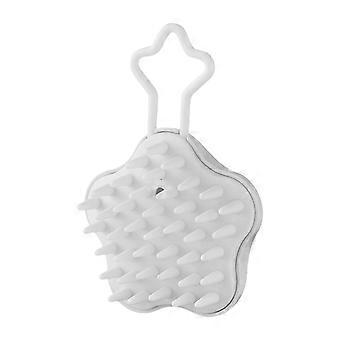 Peigne de lavage pour cheveux secs et mouillés, brosse de bain en silicone, peigne de massage du cuir chevelu, brosse à shampoing, gommage corporel pour homme et femme, jaune