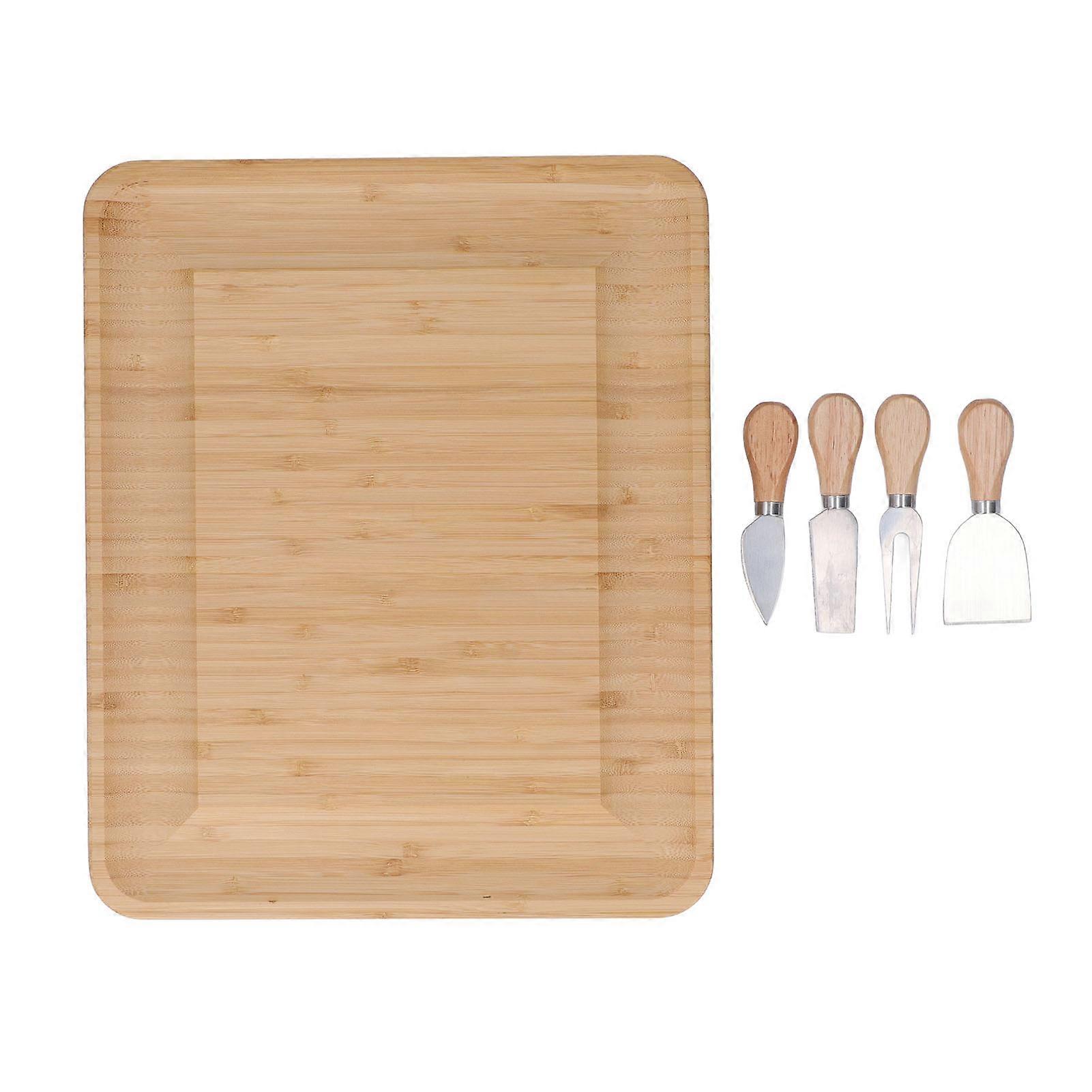 Charcuterie Set Cheese Board Serving Tray Platter with Double Side Drawer for New Home House Warming Gifts
