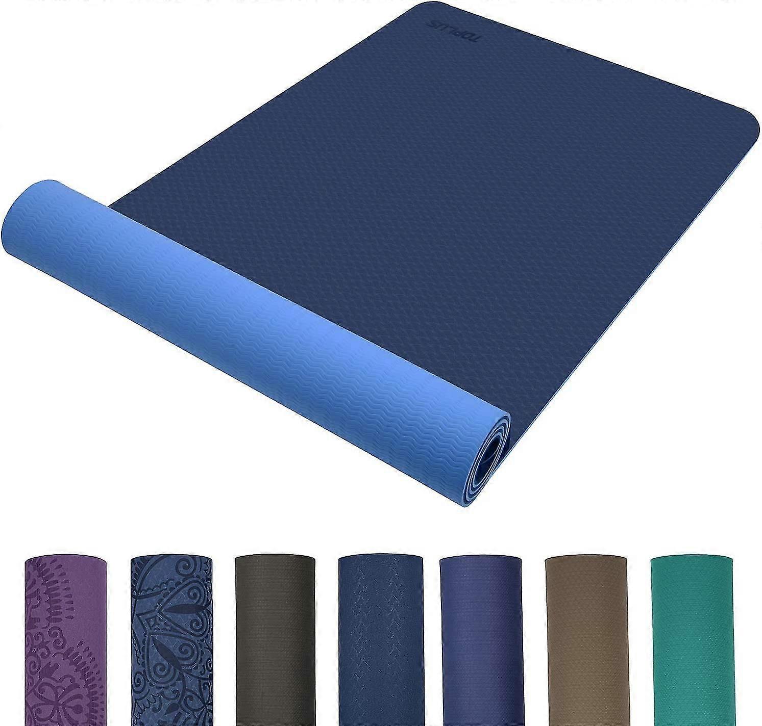 מזרן פרומיום יוגה עשוי Tpe איכותי, מזרן יוגה מונע החלקה, מזרן ג'ינסטי, מזרן התעמלות