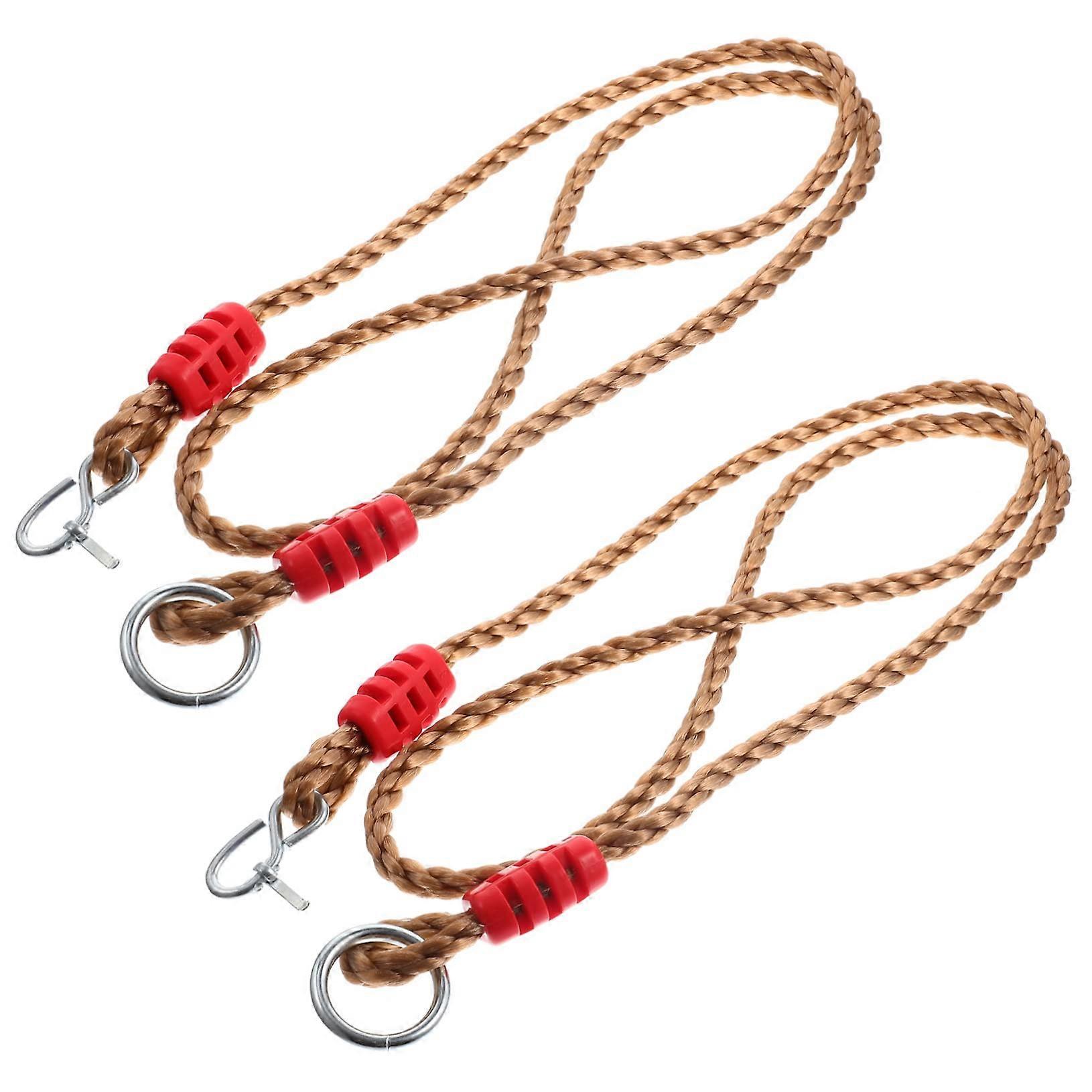 2 Pack Tree Swing Extension Ropes 1.8m Length Adjustable for and Adults for Garden Swing Outdoor Hammock