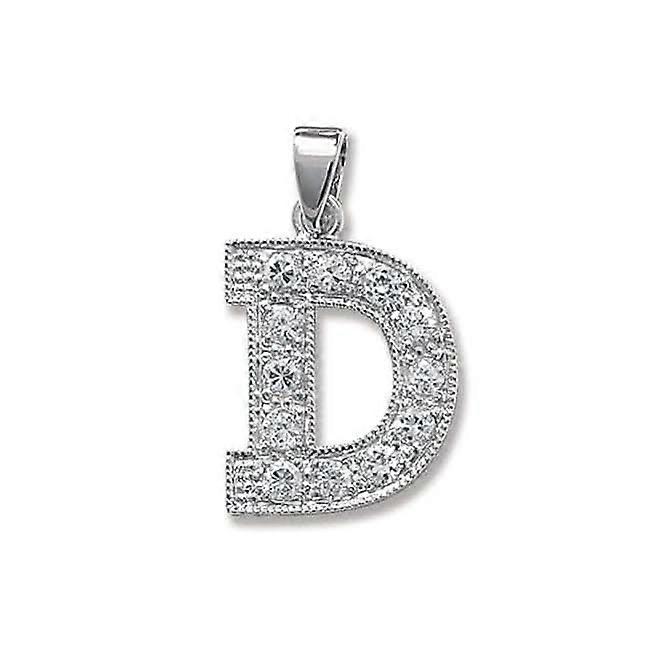Acotis Silver Pendant Zirconia Initial G6126/D