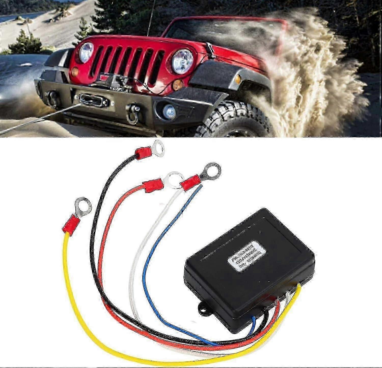 Winch Remote Control, 12V Car Wireless Winch Electric Remote Control, Mini 5 Wire Control Winch with Boris