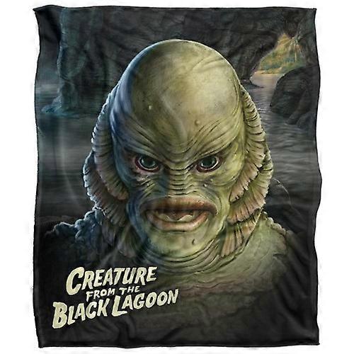 Universal Monsters Head Creature From The Black Lagoon Blanket