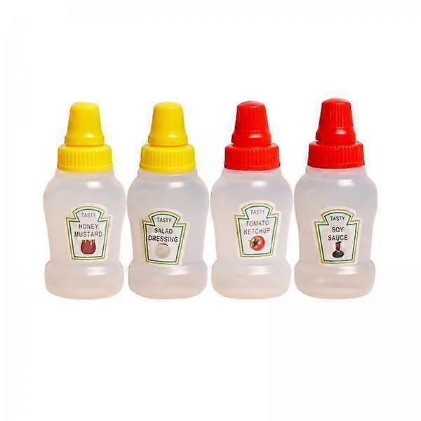 2xSalad Dressing Honey Bottles Storage Empty Refillable Ketchup Bottle Leakproof