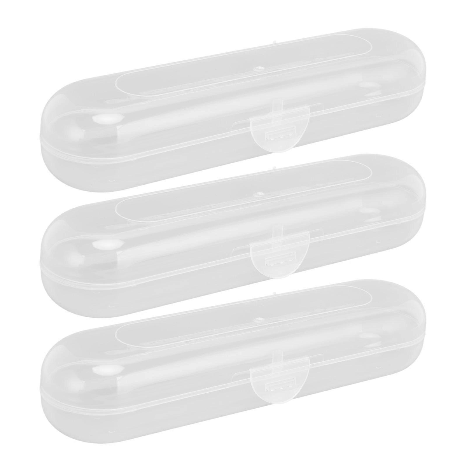 20 Pcs Transparent Baby Tableware Cases 20x4cm Portable Storage