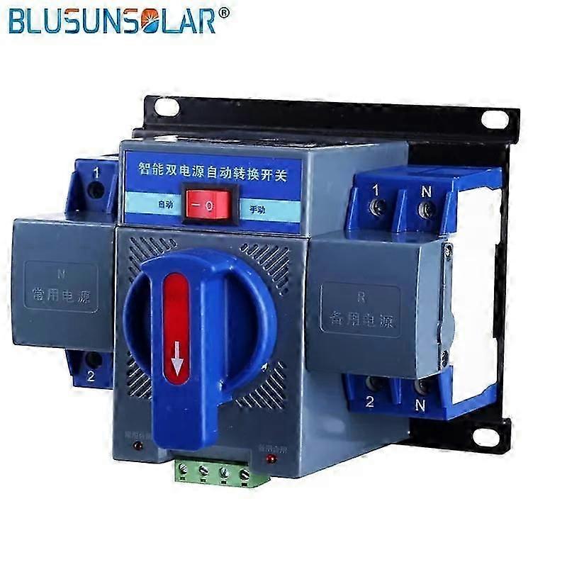Mini Din Rail 2p 3p 4p Ats Dual Power Automatic Transfer Switch Uninterrupted Power Solar Transfer Switch Ac Circuit Breakers