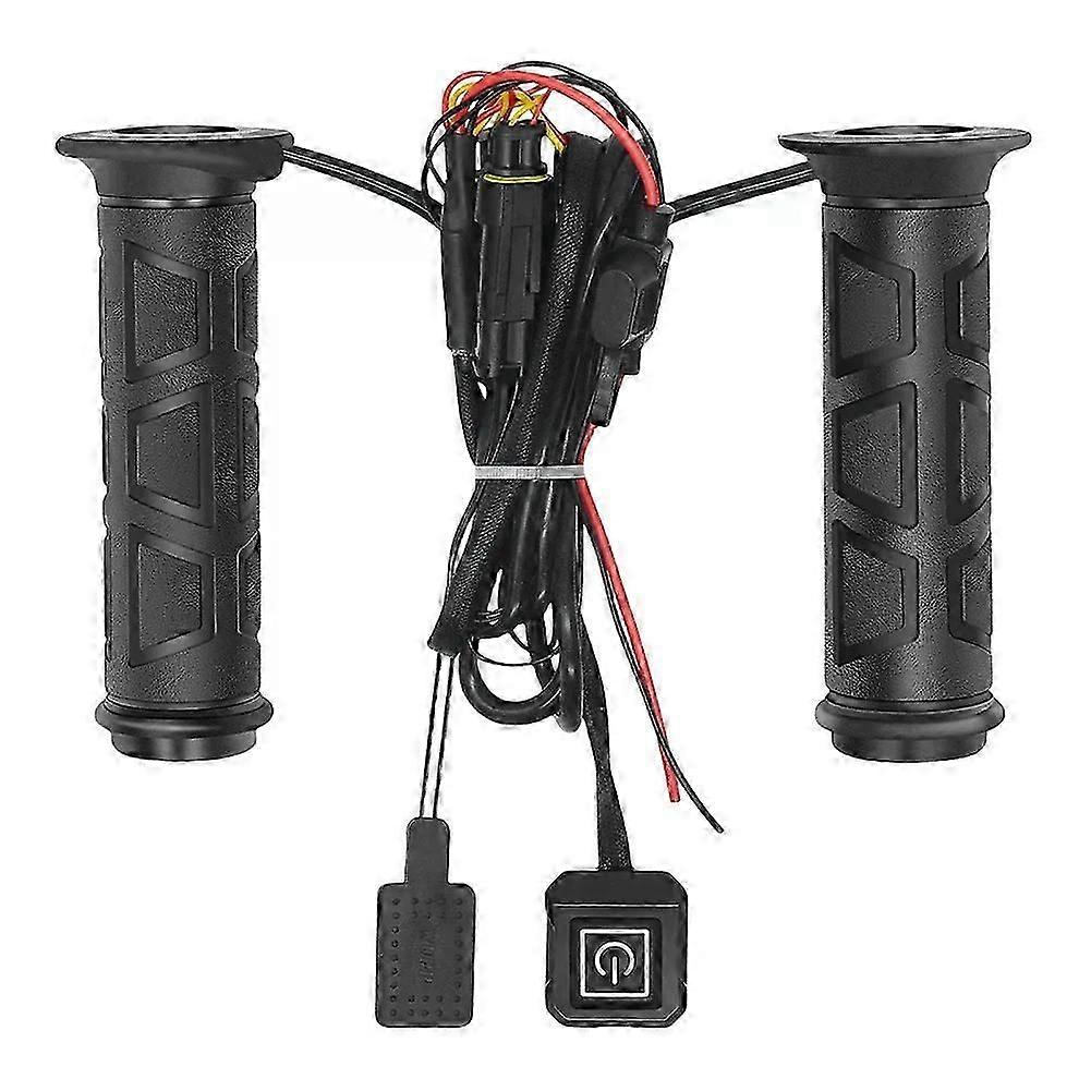 Dc 12v Motosiklet El Isıtmalı Sapları Akıllı Sıcaklık Kontrolü Atv Gidon Isıtıcı Kış Için Su Geçirmez 3 Dişli Motosiklet Parçaları