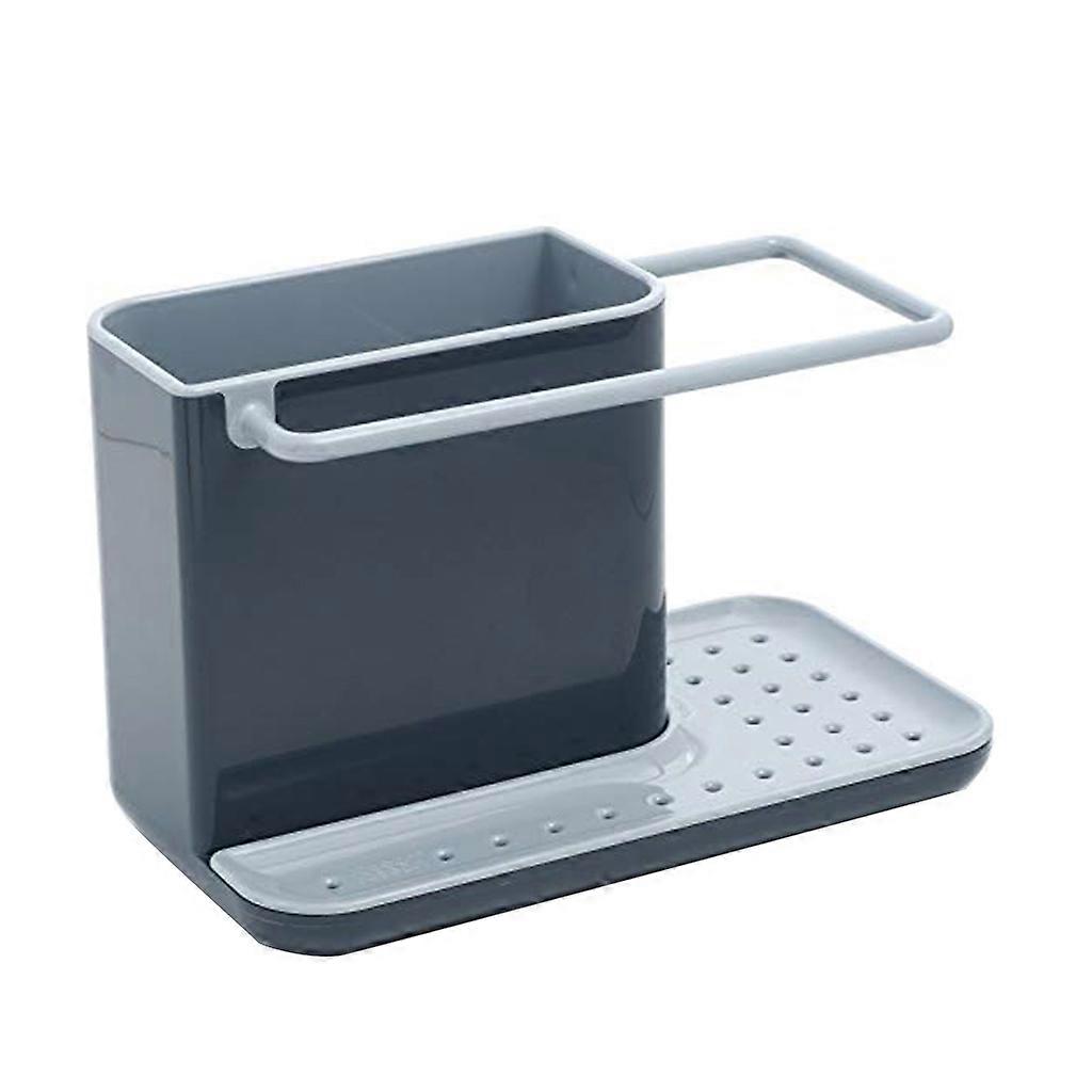 Kitchen Storage Racks Kitchenware Drainer Waterproof Plastic Container Bathroom  Black gray