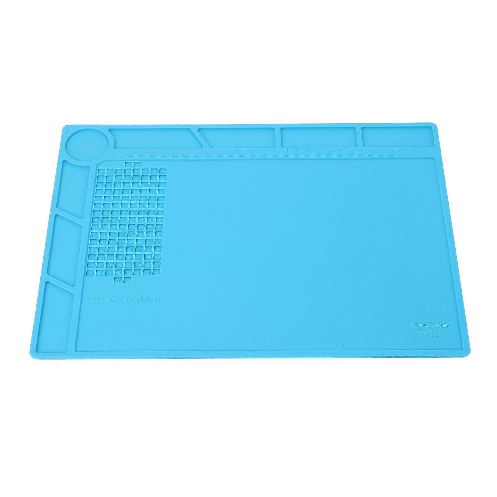 Watch Repair Mat Rubber Soft Watchmaker Screw Position Work Pad Anti Static Slip Proof for Watchmakers Organizing Blue