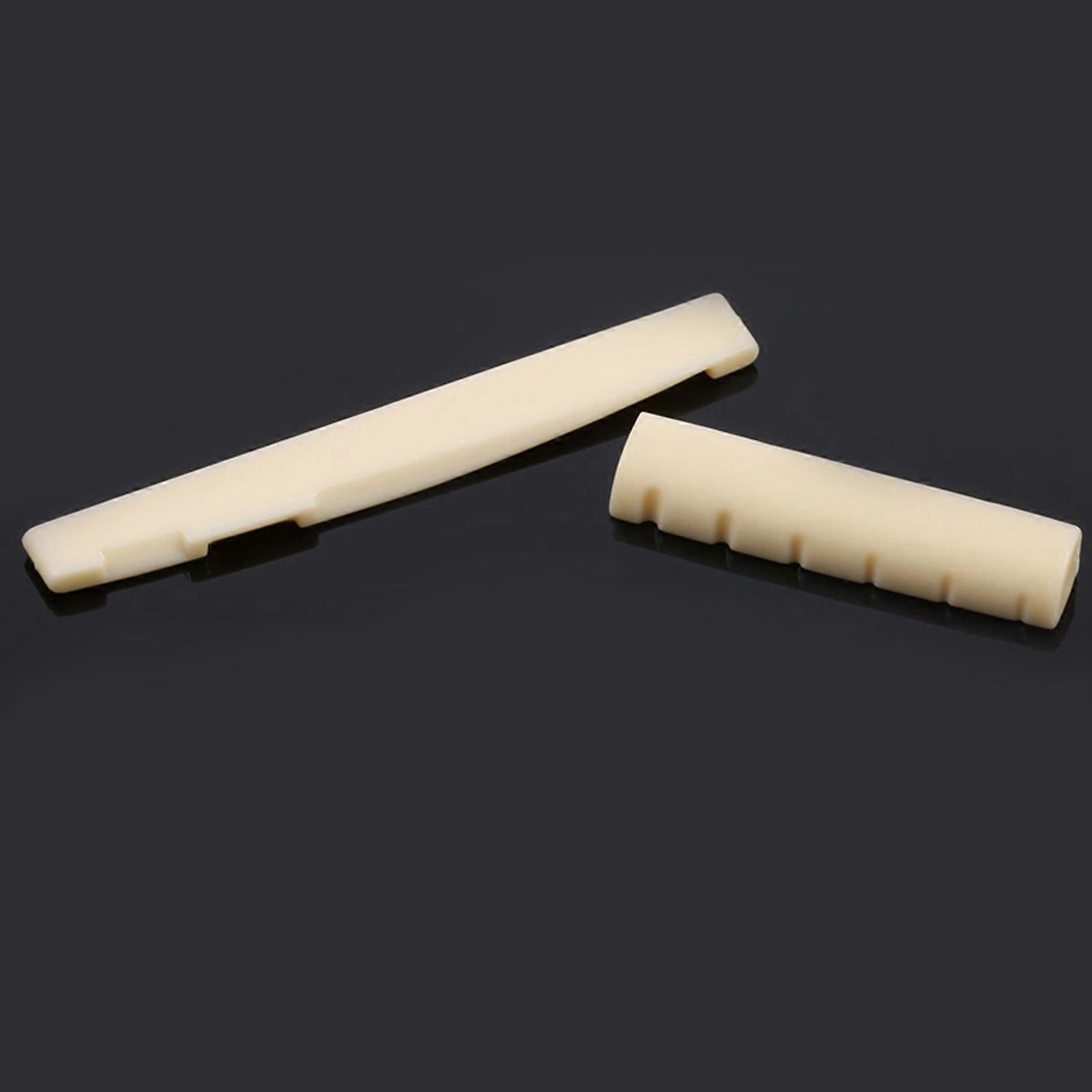12pcs Guitar Bridge Pins Pegs with 1pc Bridge Pin Puller Remover 1pc Guitar Saddle 1pc Guitar Nut