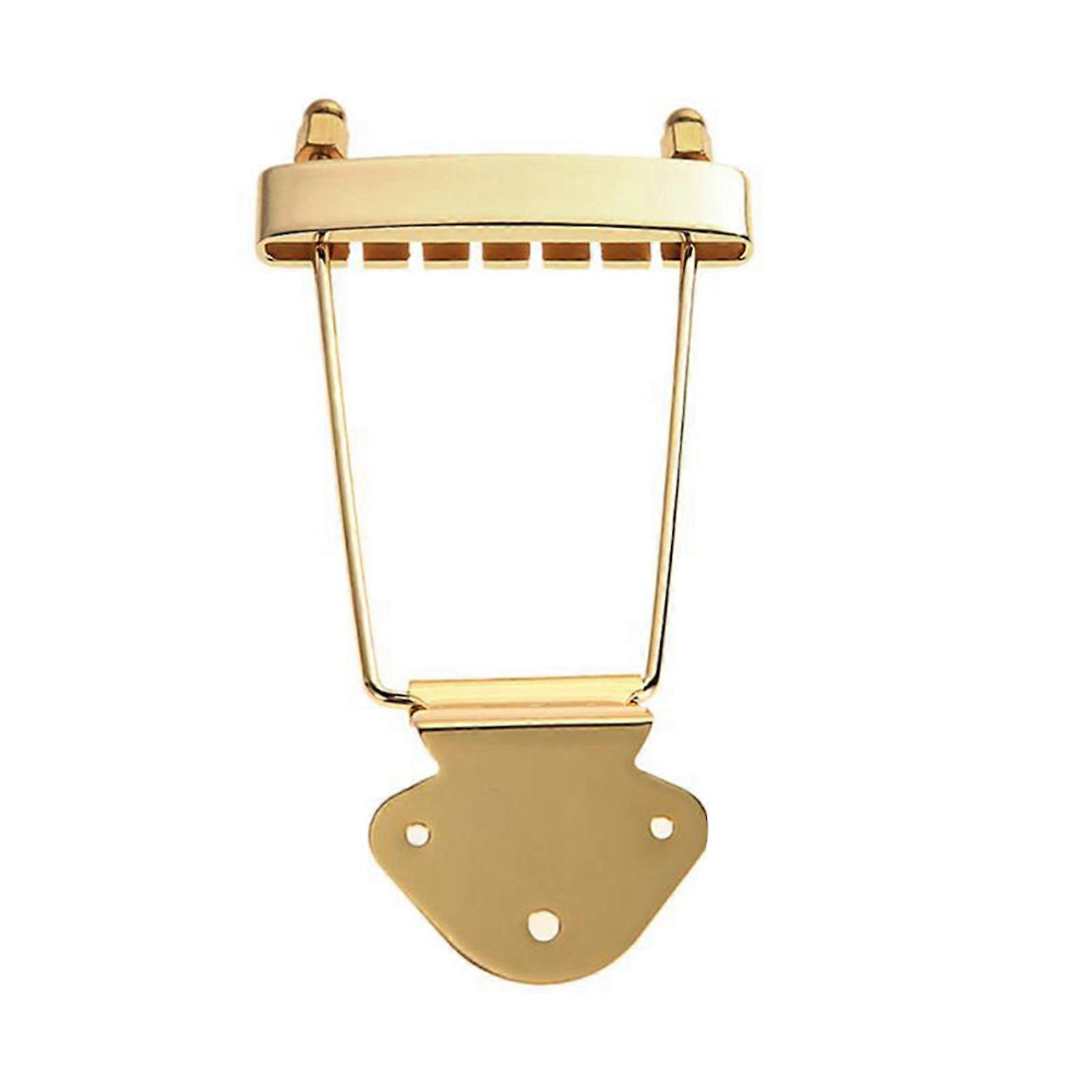Adjustable Metal Trapeze Bridge for 6 String Guitar, Replacement Parts for Electric Guitar Jazz Archtop Bass