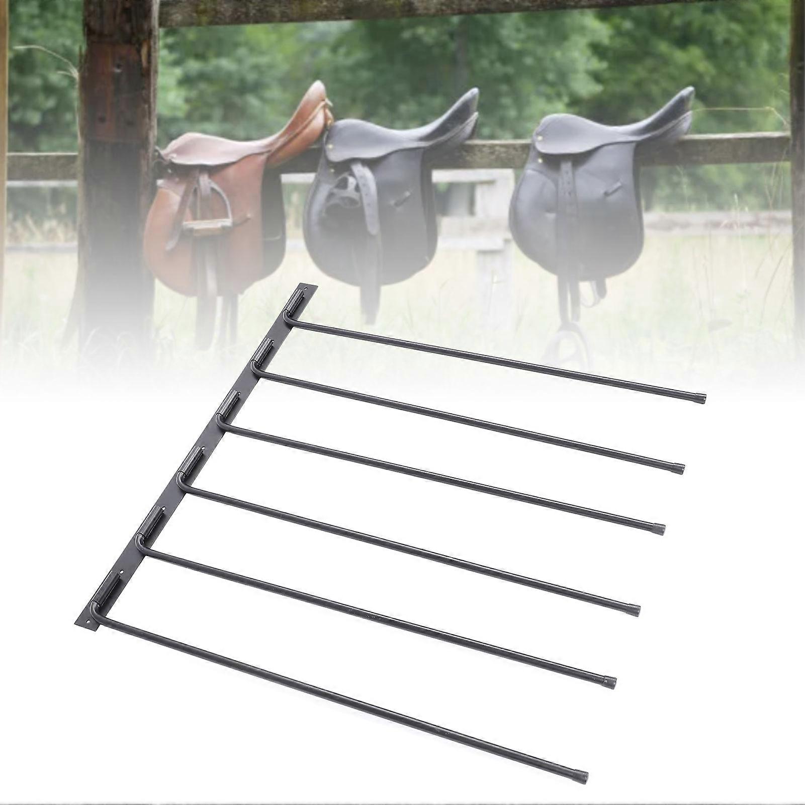 马鞍毯架熨斗重型 180 度摆动壁挂式 6 个挂钩马垫支架