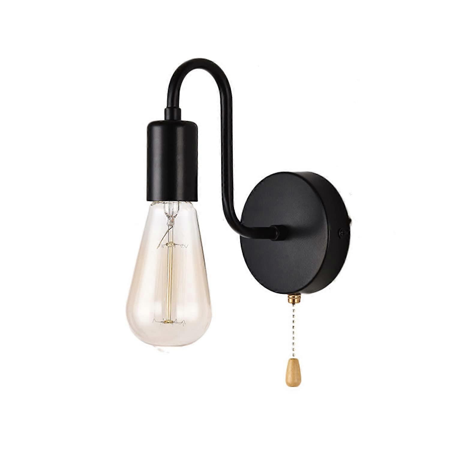 Industrial Wall Light With Switch, Vintage Retro E27 Zip Wall Light For Cafe Loft Restaurant