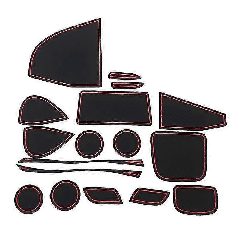17-Piece Non-Slip Dust-Proof Cup Holder Set for Vehicle Interior Use 2021-2022 Models