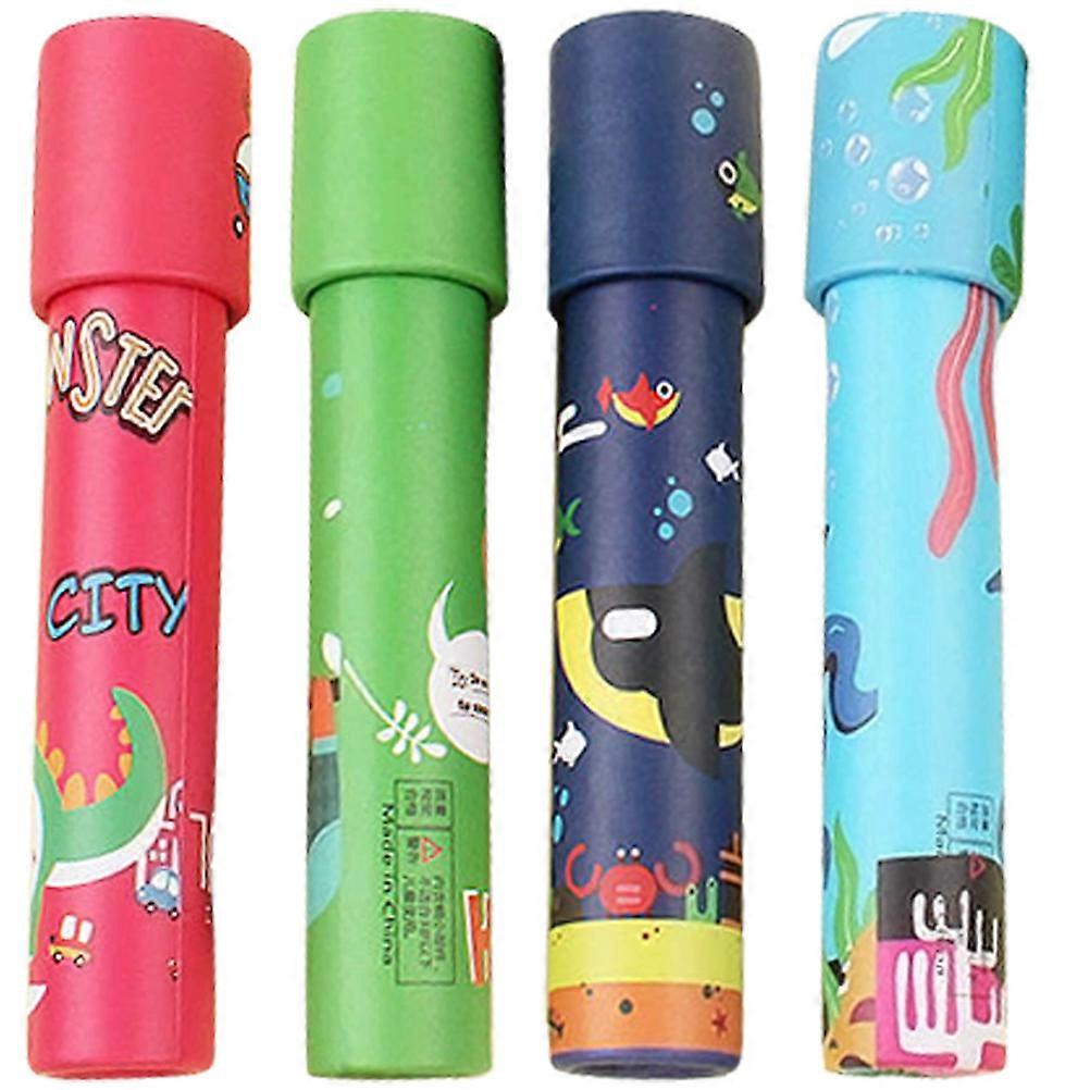 4pcs Kaleidoscope – Creative Educational Toy for Retro , Safe Design for Random Pattern Exploration