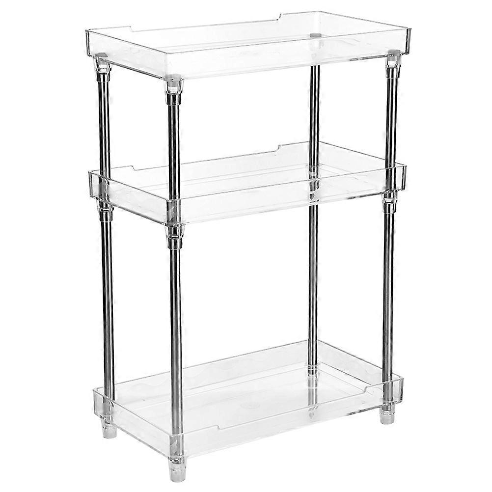 Transparent Multilayer Dresser Makeup Organizer Rack for Skincare, Perfume & Cosmetics Storage – Easy Clean Detachable Vanity Tray for Narrow Spaces