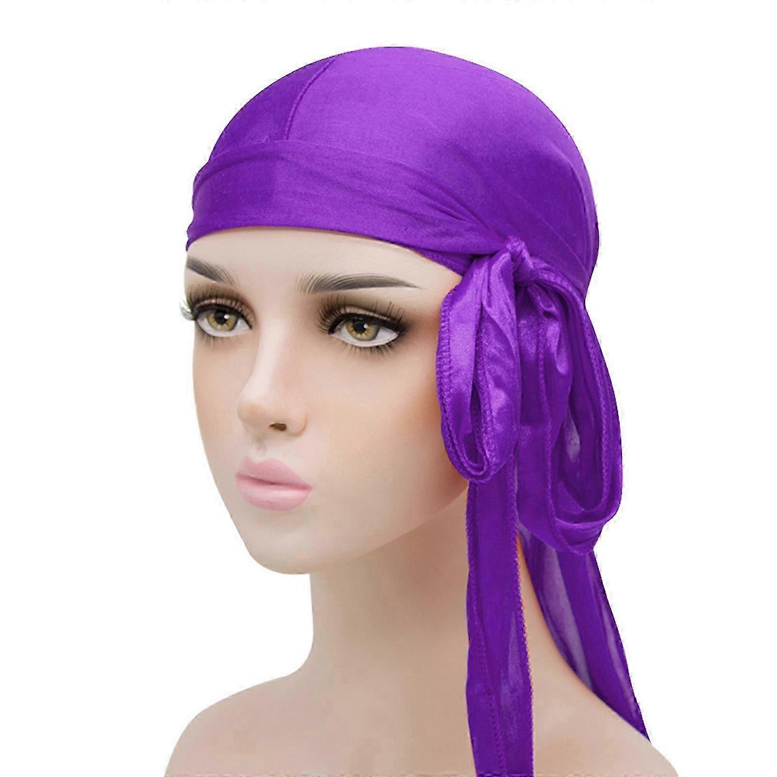 Durag soyeux à longue queue pour homme - 360 Waves Dark Violet Pack