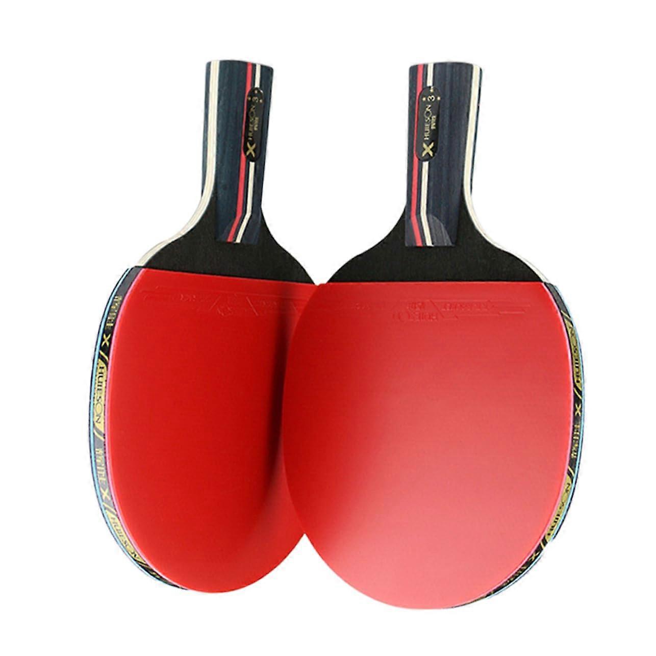 Pong Racket Set 2 Bats 1 Straight and 1 Horizontal Handle for Indoor and Outdoor Training