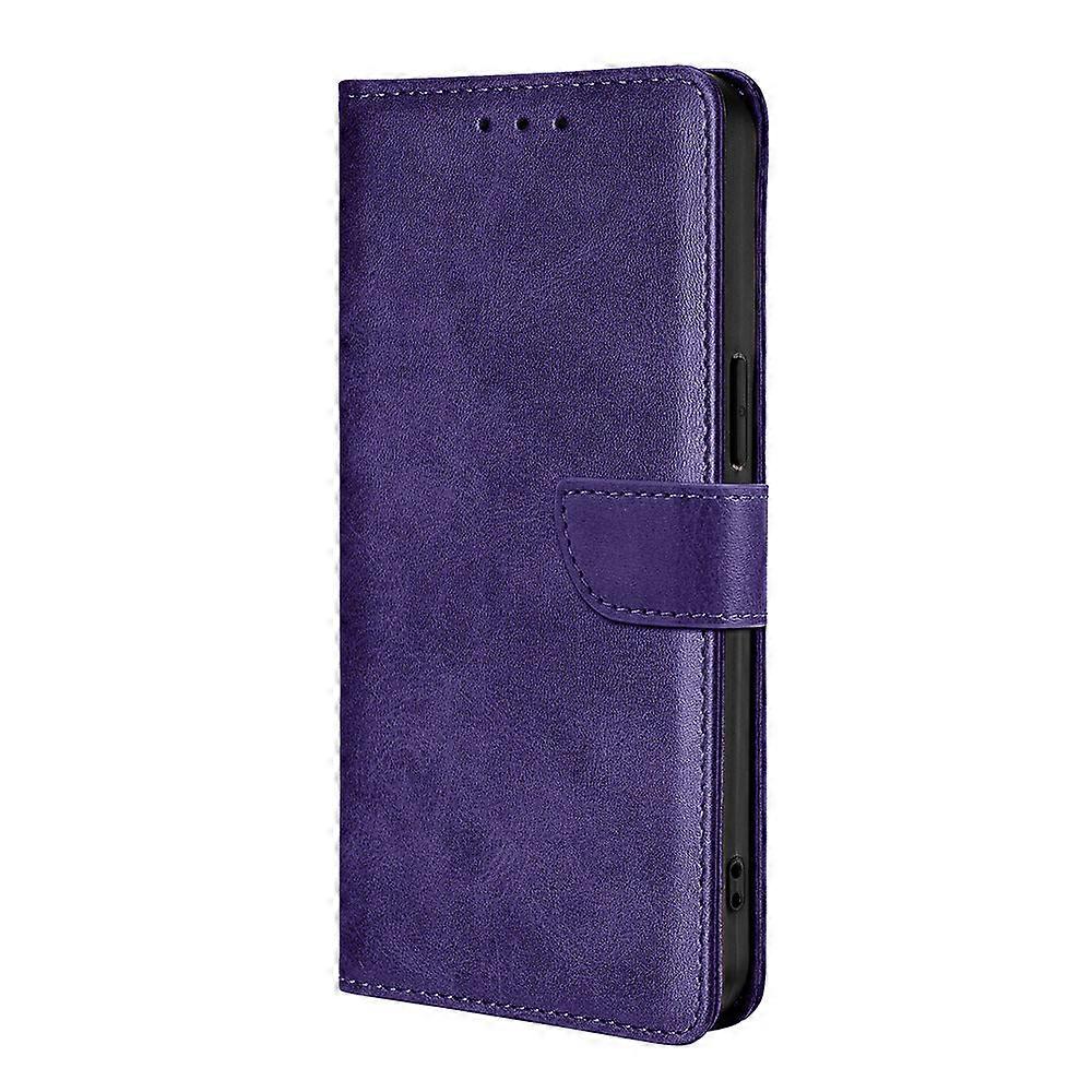 Veske Til Iphone 14 Lilla Flip Lær Anti-Fall Kortspor På lager