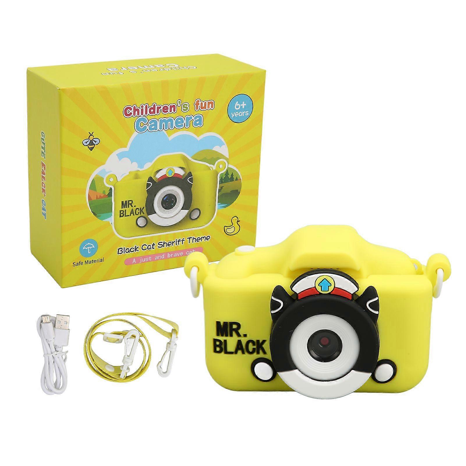 2025 最新モデルキッズカメライエロー 2in スクリーンフロントリアレンズビデオ