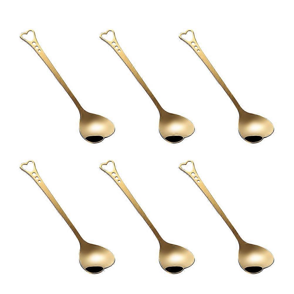 Comfortable Grip Stainless Steel Heart Spoons for Iced Tea Coffee Enjoyment
