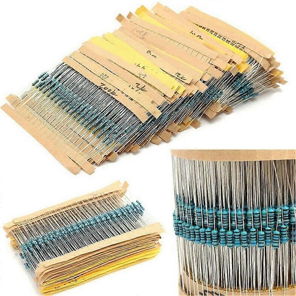 Practical metal film resistor set, 3120 pieces, 156 values, 1 Ohm to 10 m Ohm, 1/4 W