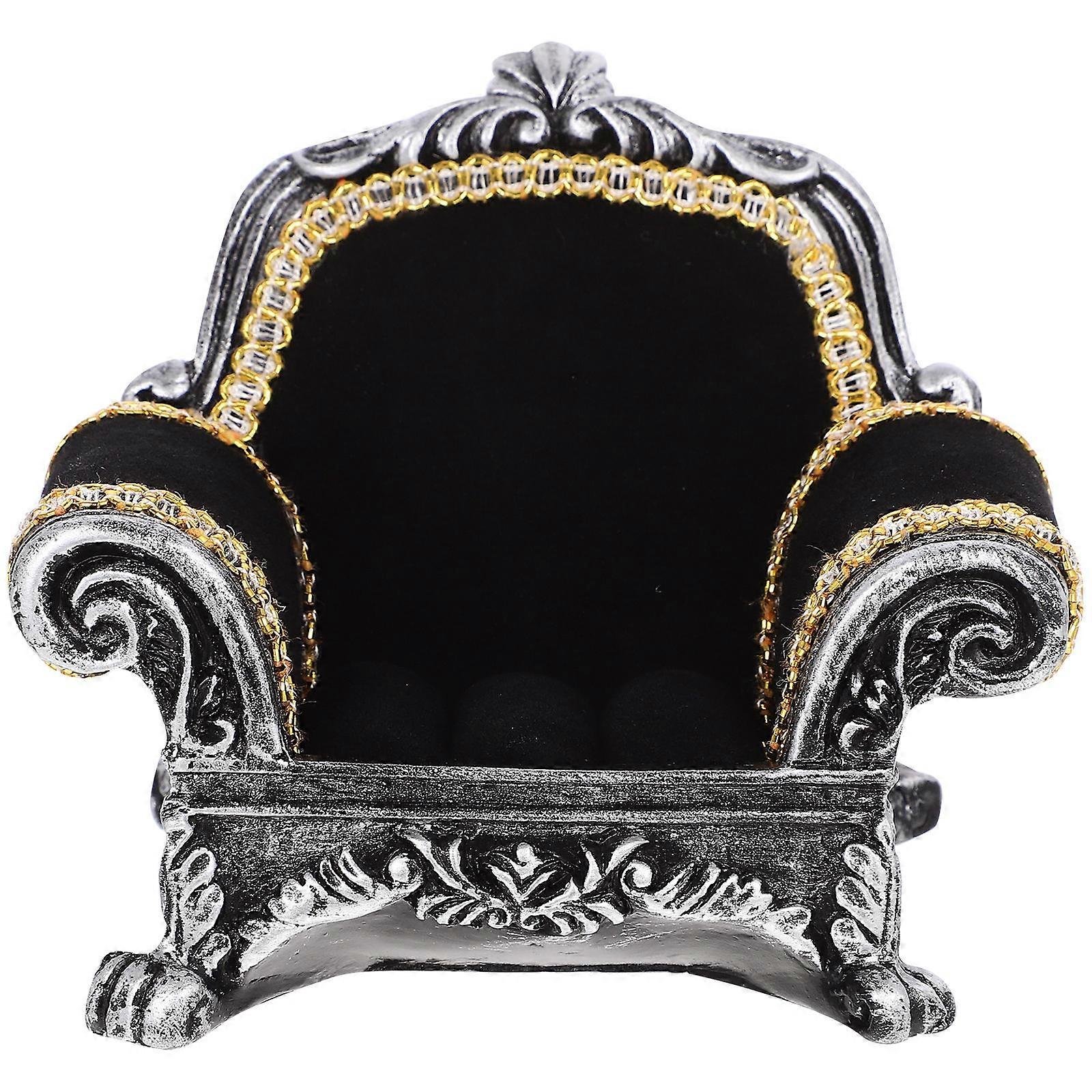 Earrings Display Holder Sofa Ring Holder Resin Flannel Dressing Table 1Pack