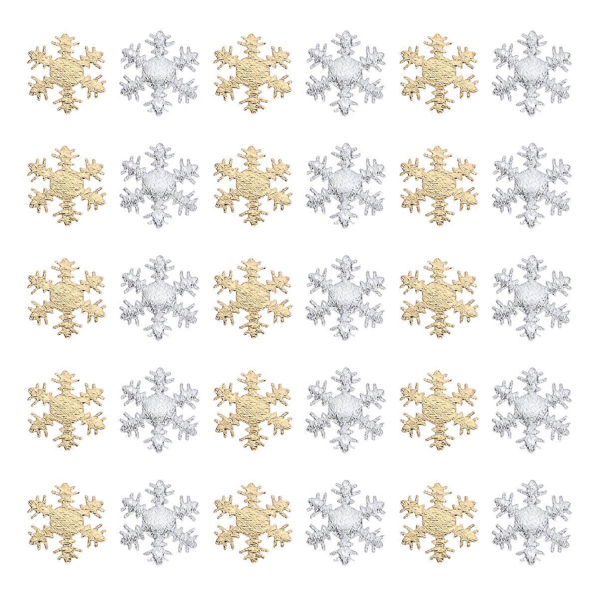 Silver Golden 3D Design Snowflake Confetti Non-Woven Fabrics Christmas Table Decorations 200Pcs