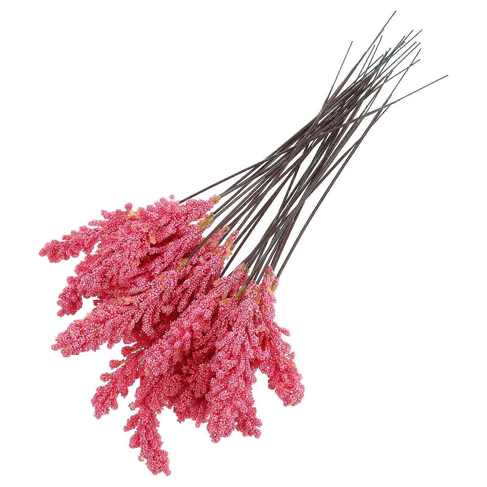 Artificial Flowers for Decoration Made of Plastic in Pink Color 24 Pcs