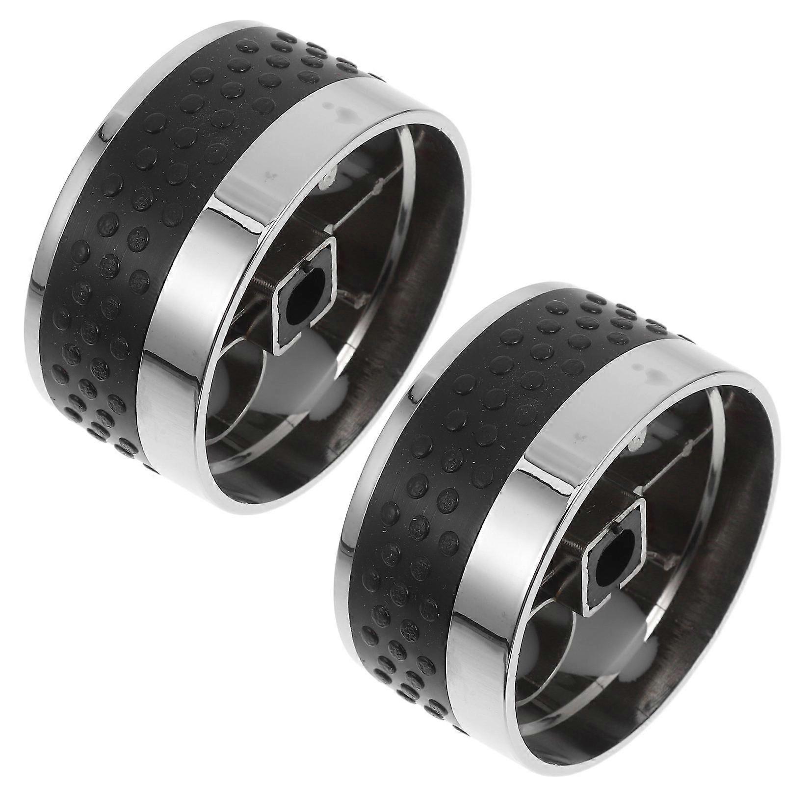 Bbq Grill Knobs Round Shape Replacement Knob for Ovens ABS Plastic 2Pcs