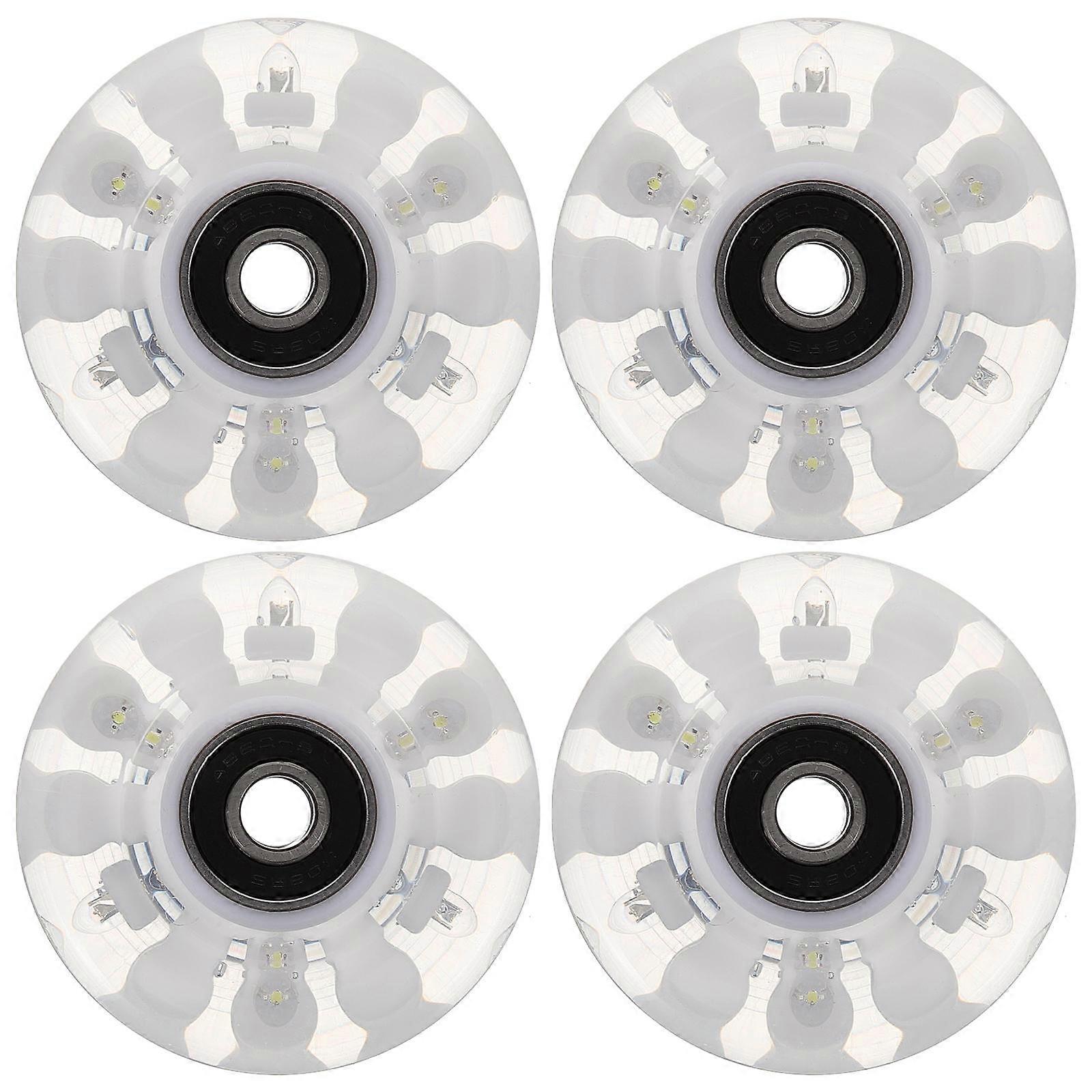 Grip Flashing Roller Skating Wheels Outdoor Sidewalk Use 5 50X5 50X3 00CM Assorted Color Round Style 1Set