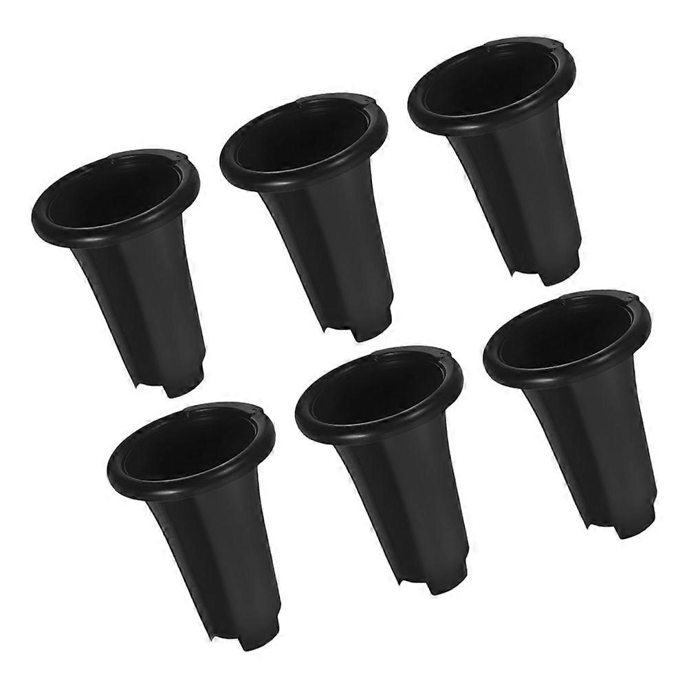Plastic Flower Pots Root Design For Outdoor Planting PP Material 6Set
