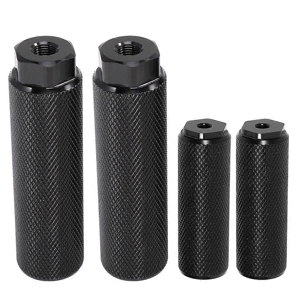 Standard Pegs Comfortable Bike Foot Pegs Black Compact 4Pcs For Long-Distance Journeys