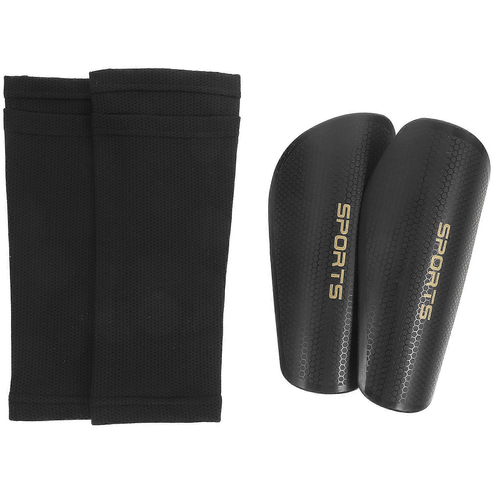 Mens Soccer Shin Guards Polyester Material Comfortable Leg Guard Socks Shock Resistance 1Set