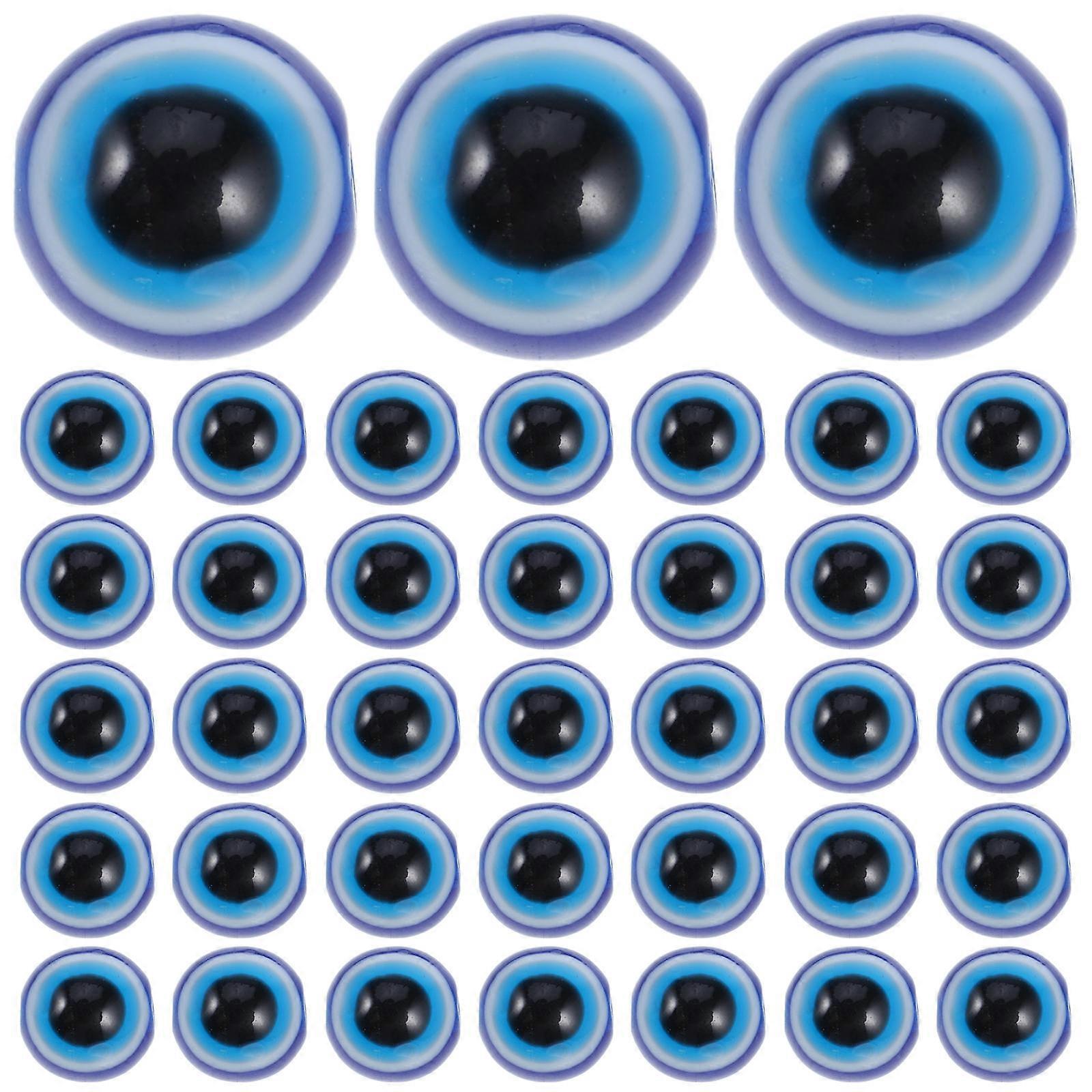 Beads For Crafting Resin Round Blue Eye Beads Charms Spacer Beads Diy Jewelry Making Necklace Making 10mm 200Set