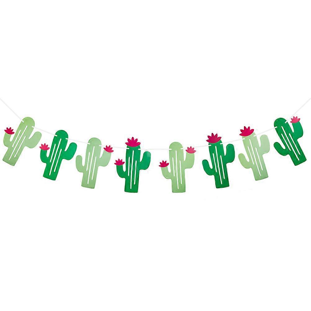 Party Decorations Cactus Shaped Paper Banner for Summer Holiday 3Set