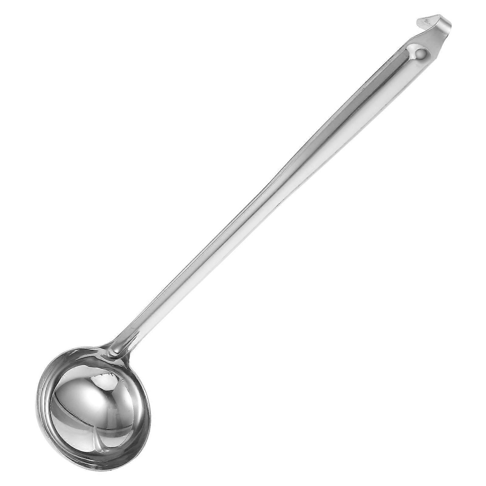 Stainless Steel Soup Ladle with Hook, Deep Bowl for Serving, Portioning, and Cooking – Space Saving Kitchen Accessory for Soup, Porridge, and More